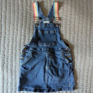 Joules Girl's Kimberly Denim Overall Dress, Size 7-8